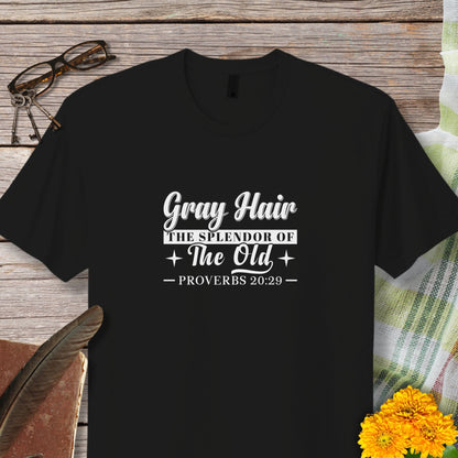 Gray Hair The Splendor of The Old T-Shirt (Proverbs 20:29)