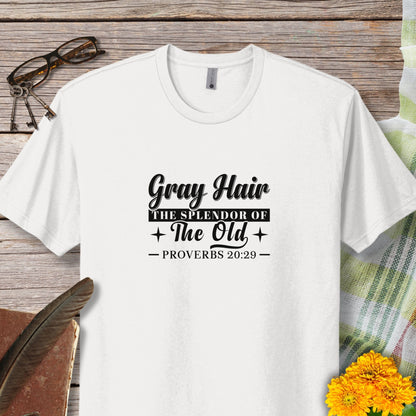 Gray Hair The Splendor of The Old T-Shirt (Proverbs 20:29)