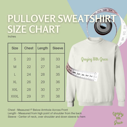 Crewneck Pullover Sweatshirts Size Chart