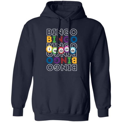 Bouncing Bingo Balls Hoodie Sweatshirt for Bingo Players and Enthusiasts