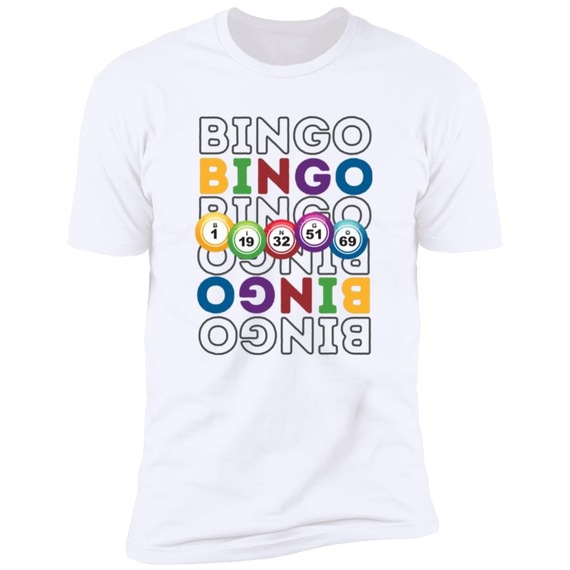 Bouncing Bingo Balls Premium T-Shirt for Bingo Players and Enthusiasts