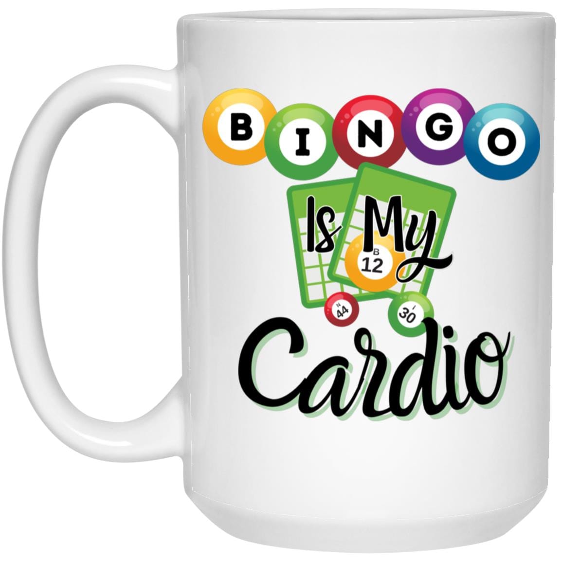 Bingo Is My Cardio Ceramic Mug for Bingo Players and Enthusiasts