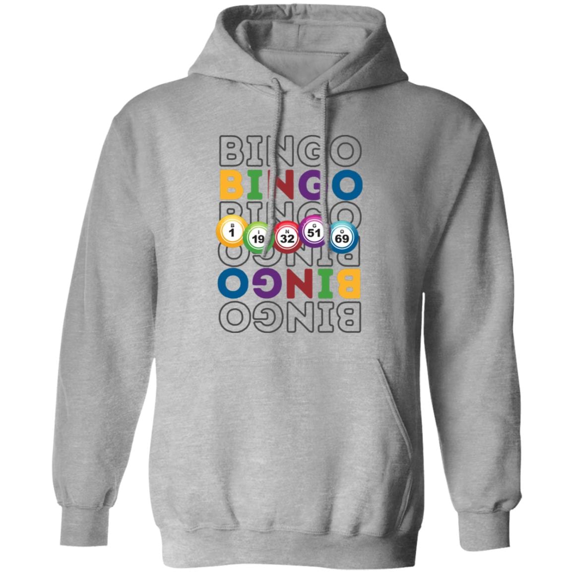 Bouncing Bingo Balls Hoodie Sweatshirt for Bingo Players and Enthusiasts