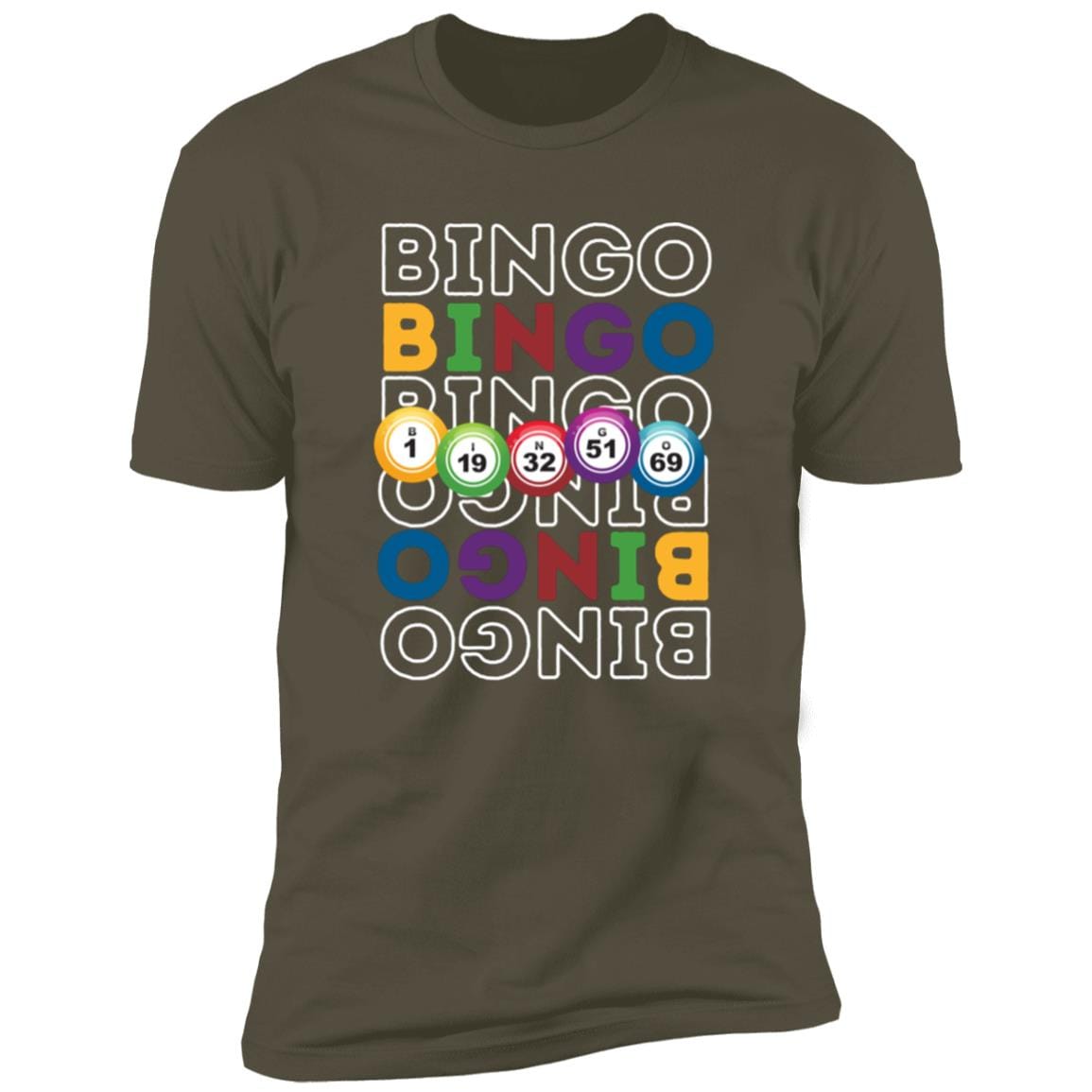 Bouncing Bingo Balls Premium T-Shirt for Bingo Players and Enthusiasts