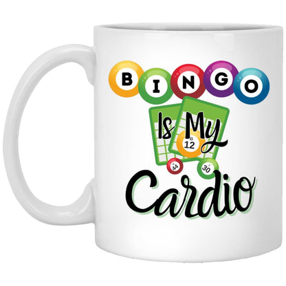 Bingo Is My Cardio Ceramic Mug for Bingo Players and Enthusiasts