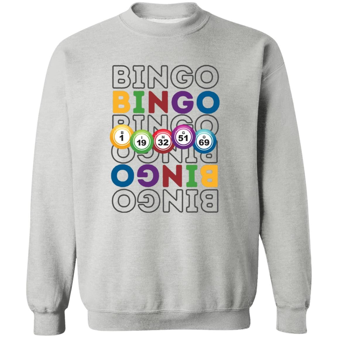 Bouncing Bingo Balls Sweatshirt for Bingo Players and Enthusiasts