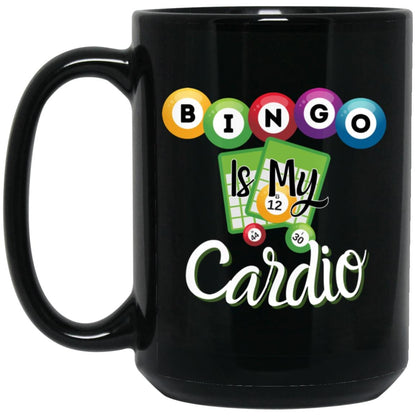 Bingo Is My Cardio Ceramic Mug for Bingo Players and Enthusiasts