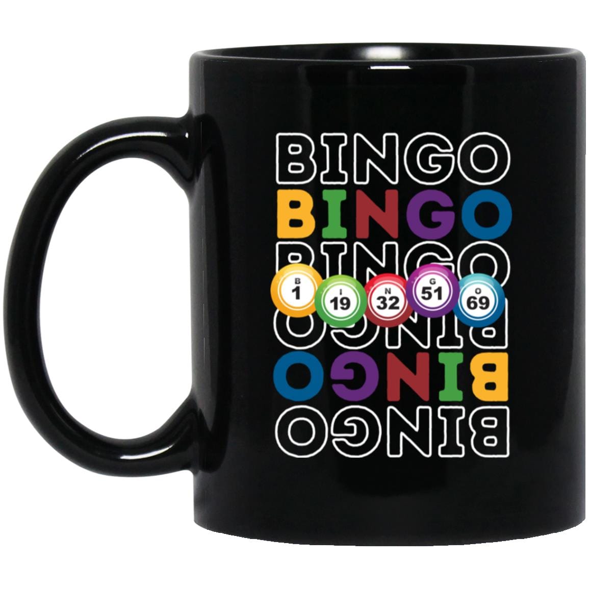 Bouncing Bingo Balls Ceramic Mug for Bingo Players and Enthusiasts