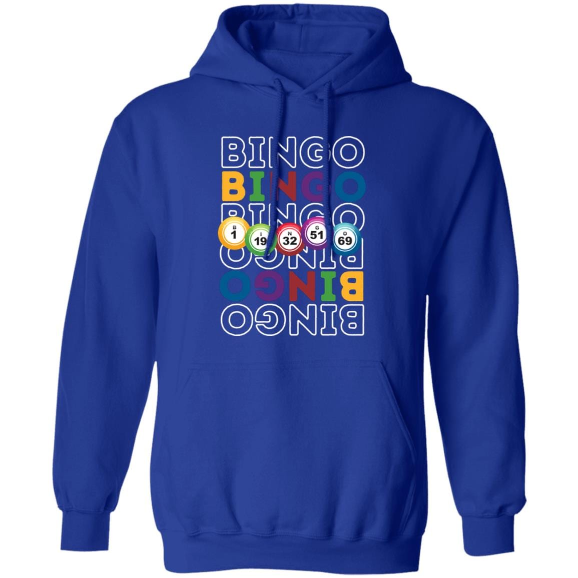 Bouncing Bingo Balls Hoodie Sweatshirt for Bingo Players and Enthusiasts