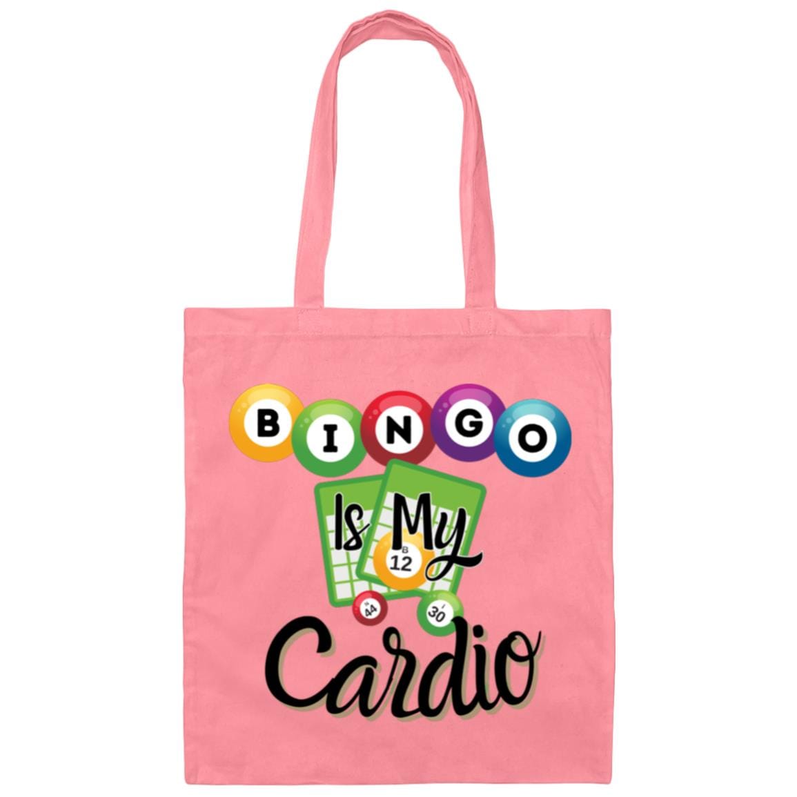 Bingo is my Cardio Cotton Canvas Tote Bag for Bingo Players and Enthusiasts