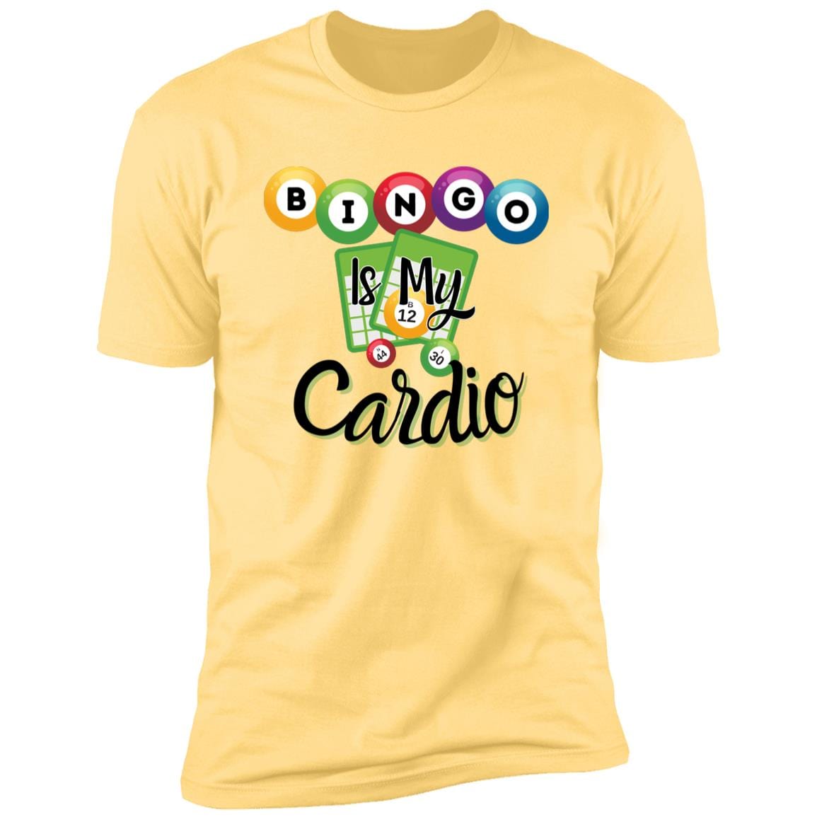 Bingo Is My Cardio Premium T-Shirt for Bingo Players and Enthusiasts