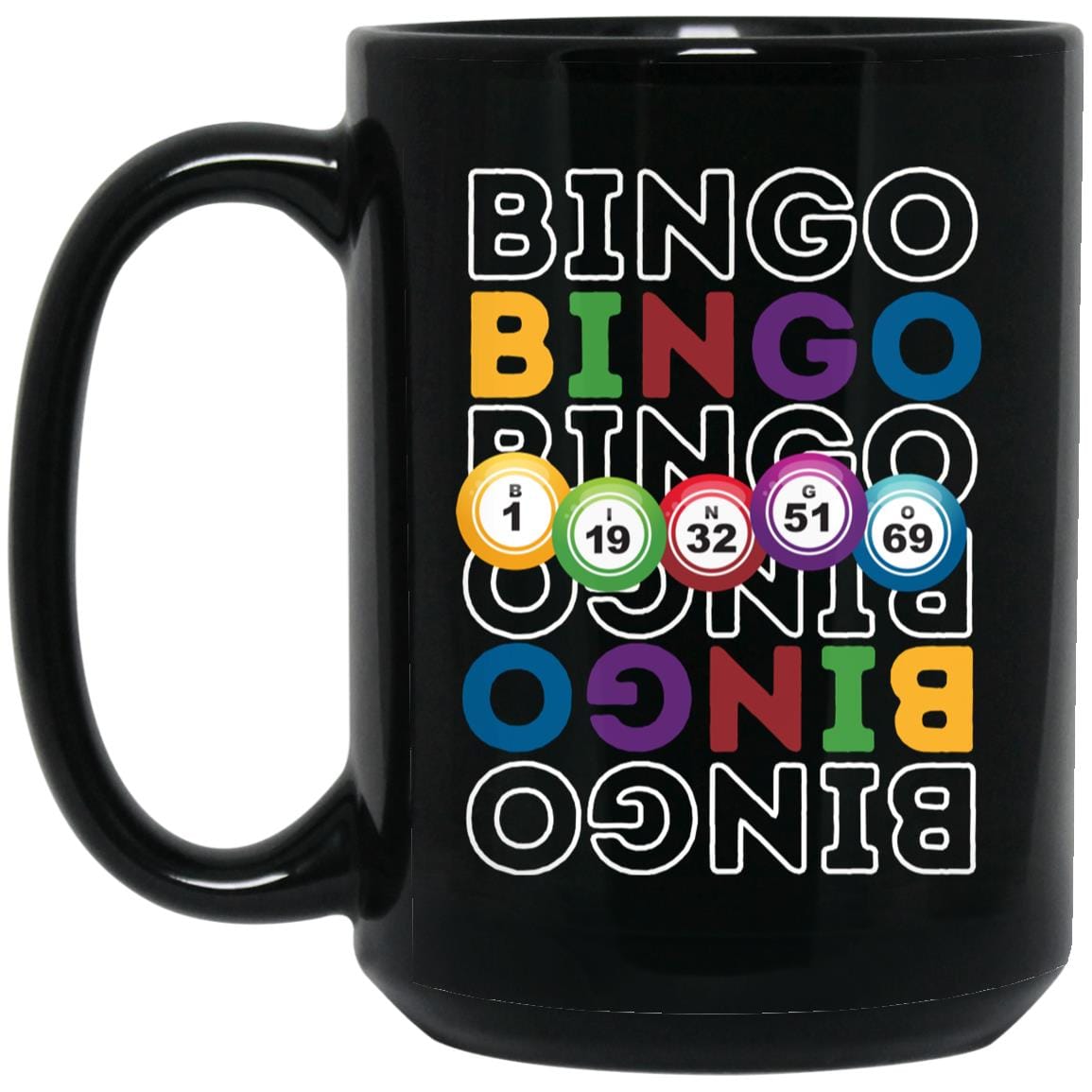 Bouncing Bingo Balls Ceramic Mug for Bingo Players and Enthusiasts