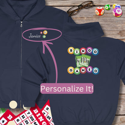 Personalized Bingo is My Gameo Bingo Hoodie Sweatshirt Jacket