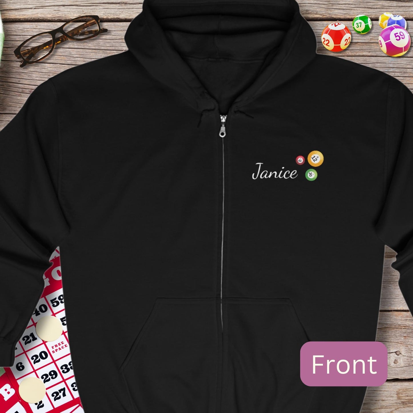 Personalized Bingo is my Super Power Hoodie Sweatshirt Jacket