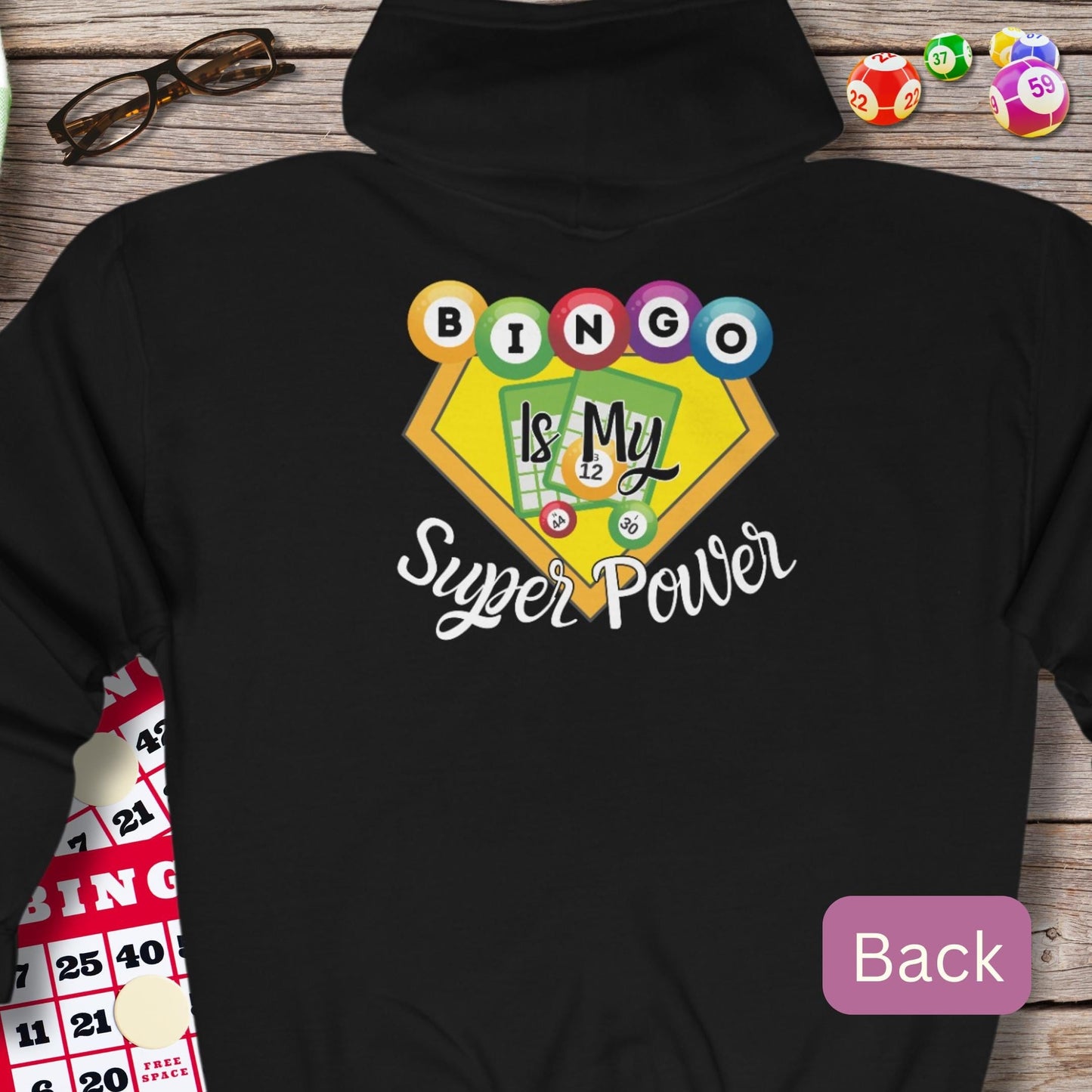 Personalized Bingo is my Super Power Hoodie Sweatshirt Jacket