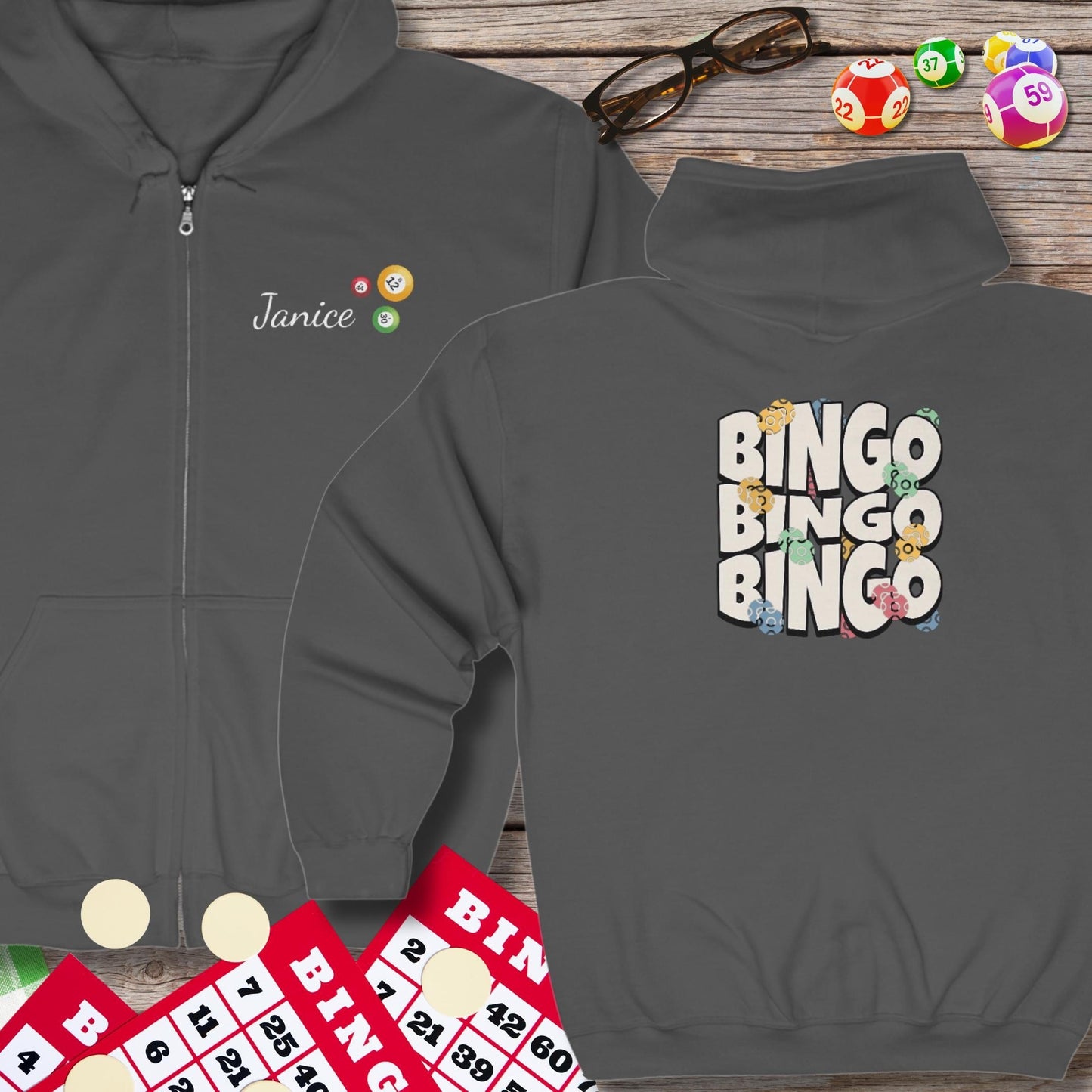 Personalized Bingo Bingo Bingo Hoodie Sweatshirt Jacket