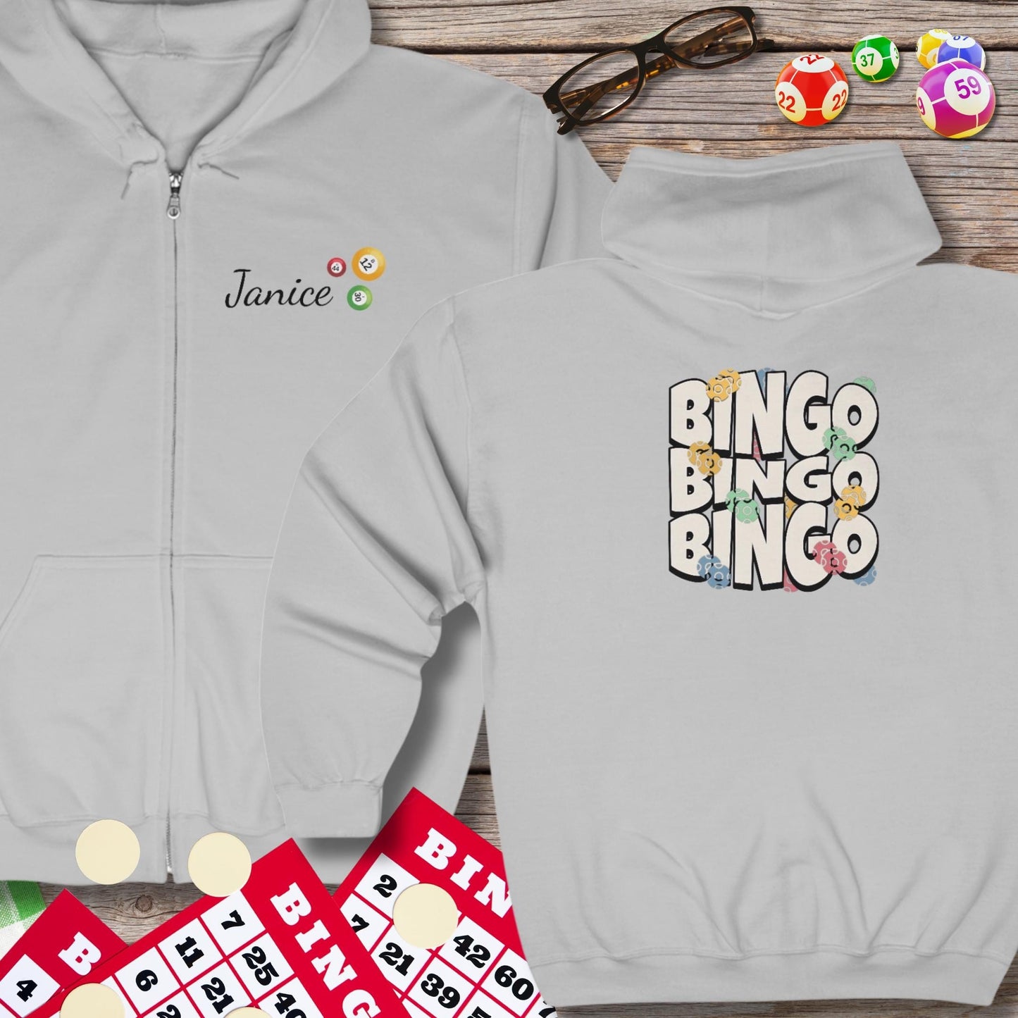 Personalized Bingo Bingo Bingo Hoodie Sweatshirt Jacket