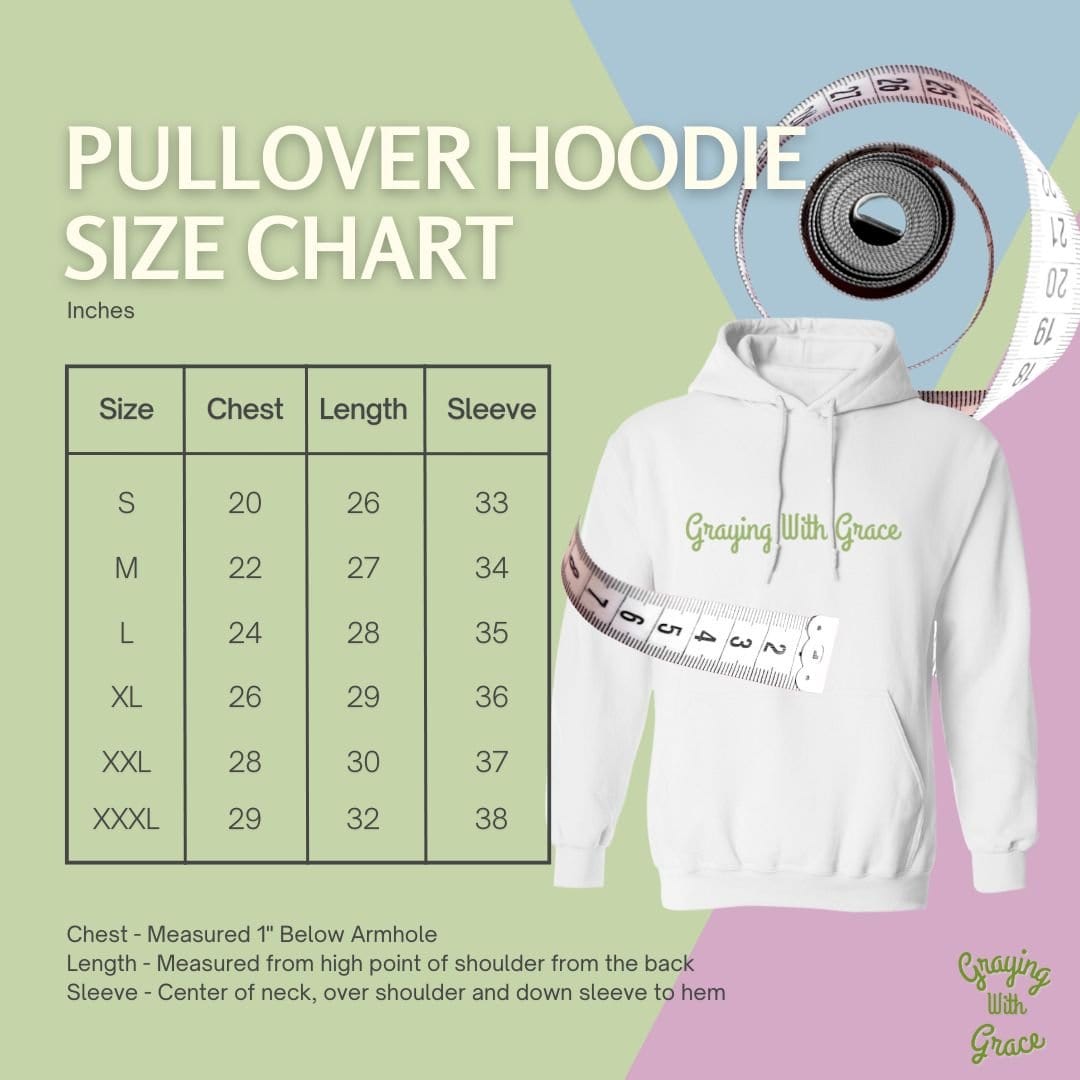 Pullover Hoodies Size Chart