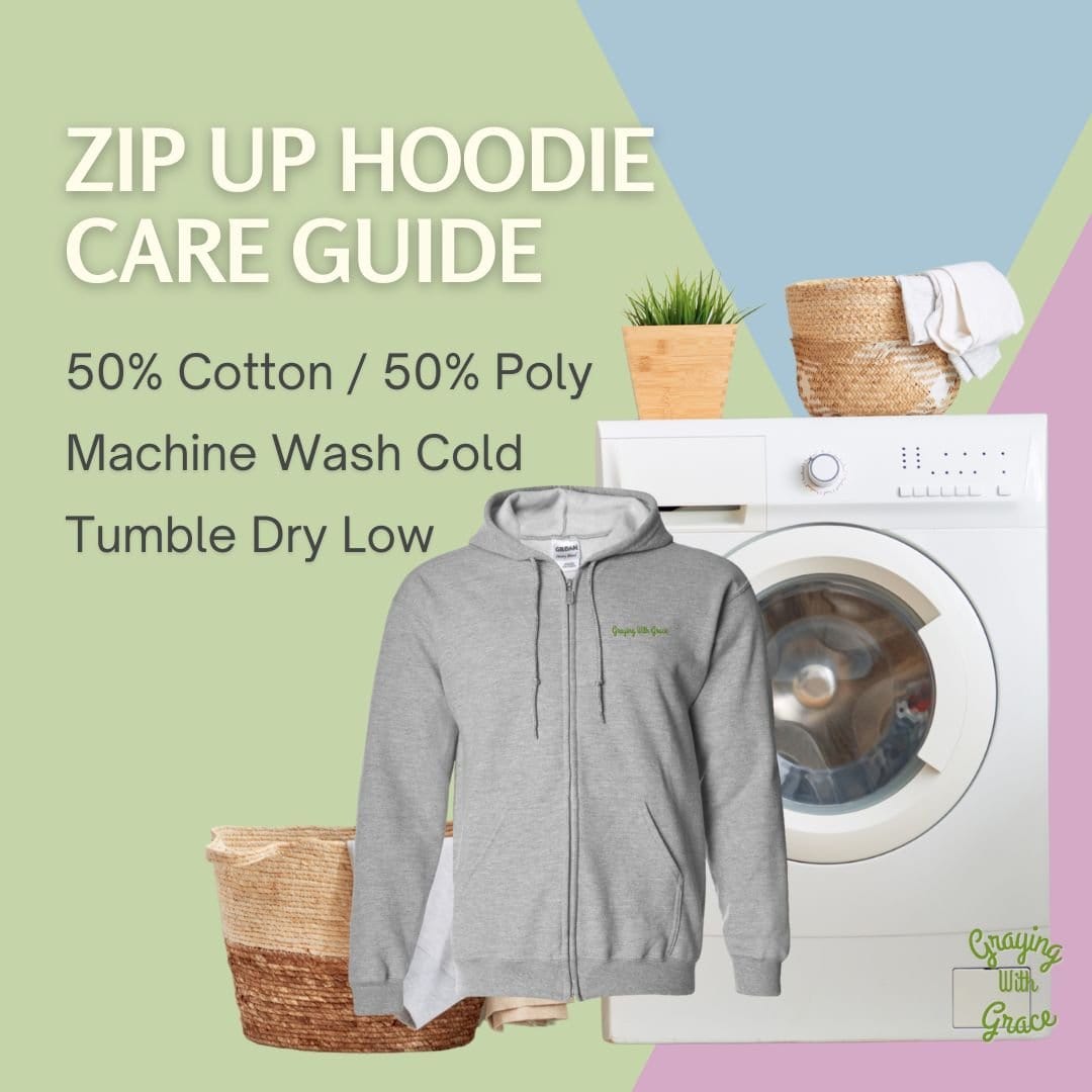 Zip Up Hoodies Care Guide