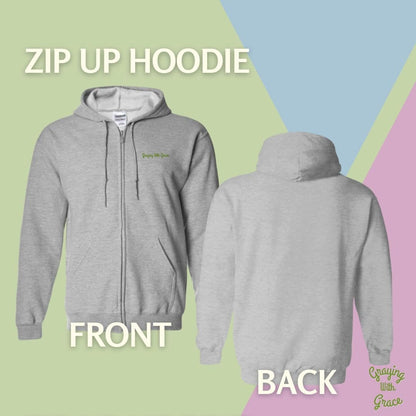 Zip Up Hoodies Print Locations