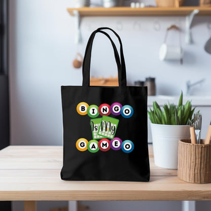 a black bag with a game design on it