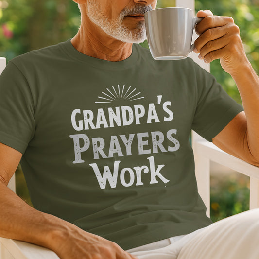 Grandpa's Prayers Work Graphic T-shirt product