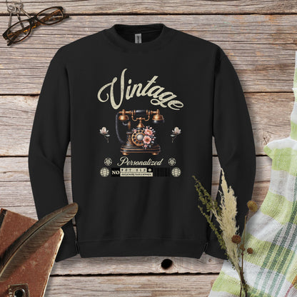 a black sweatshirt with the words vintage on it