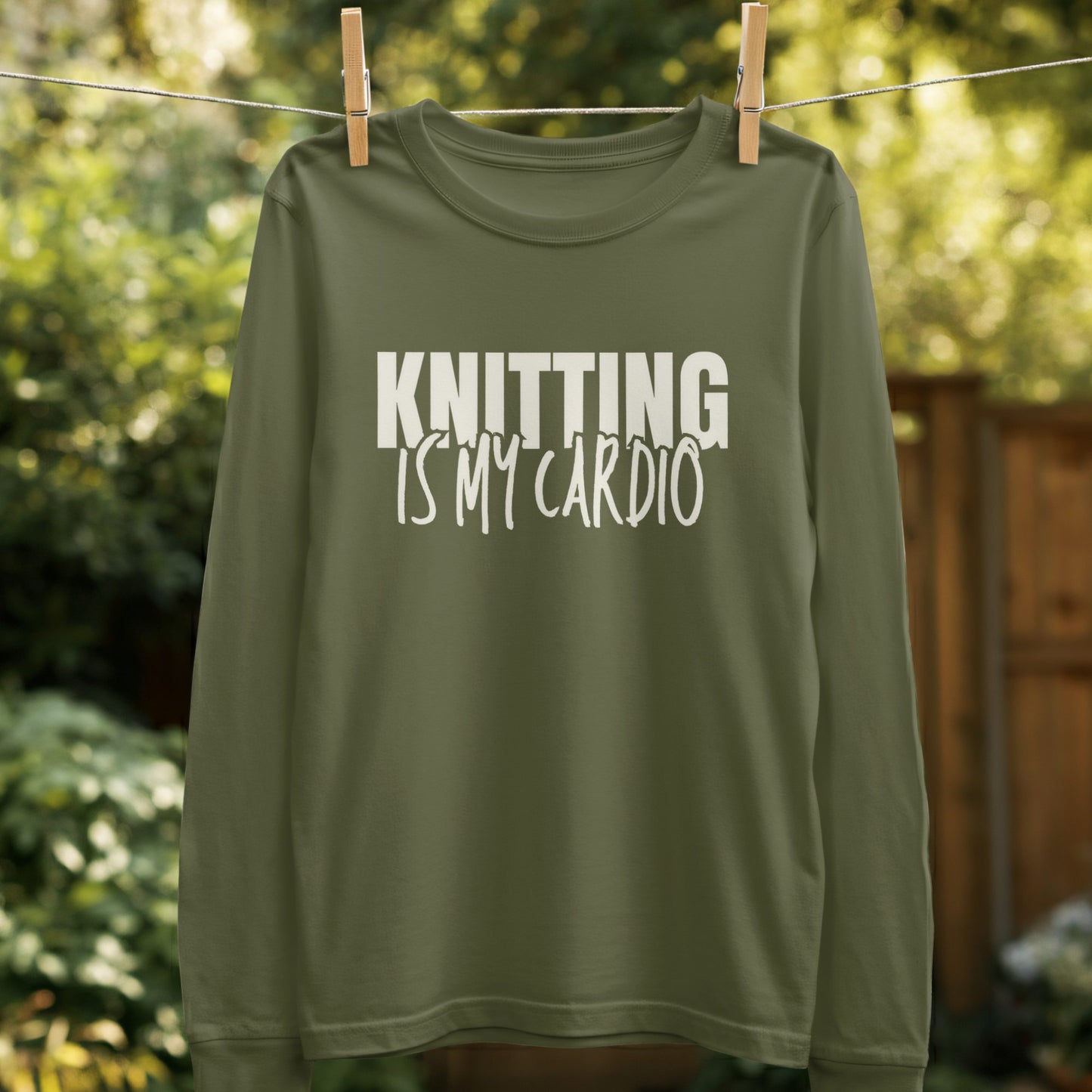 Knitting Is My Cardio Printed Long Sleeve Shirt product