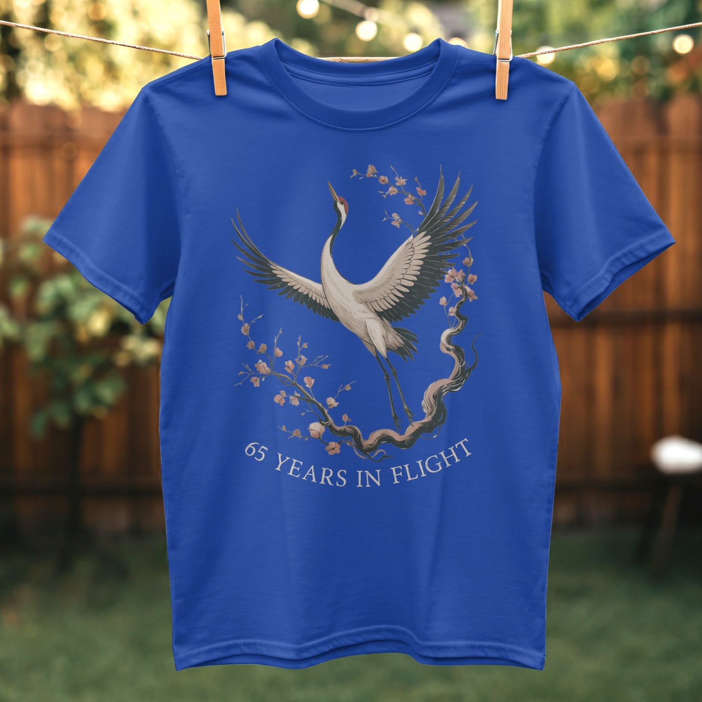 65 Years In Flight Crane Design T-shirt product type
