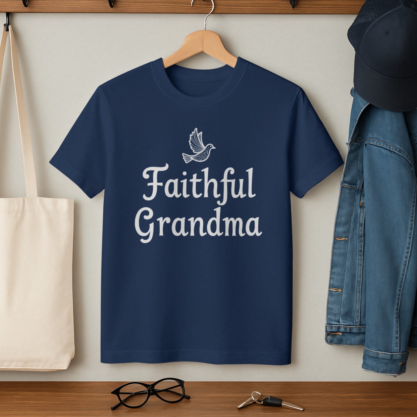 Faithful Grandma Graphic Tee Shirt product type