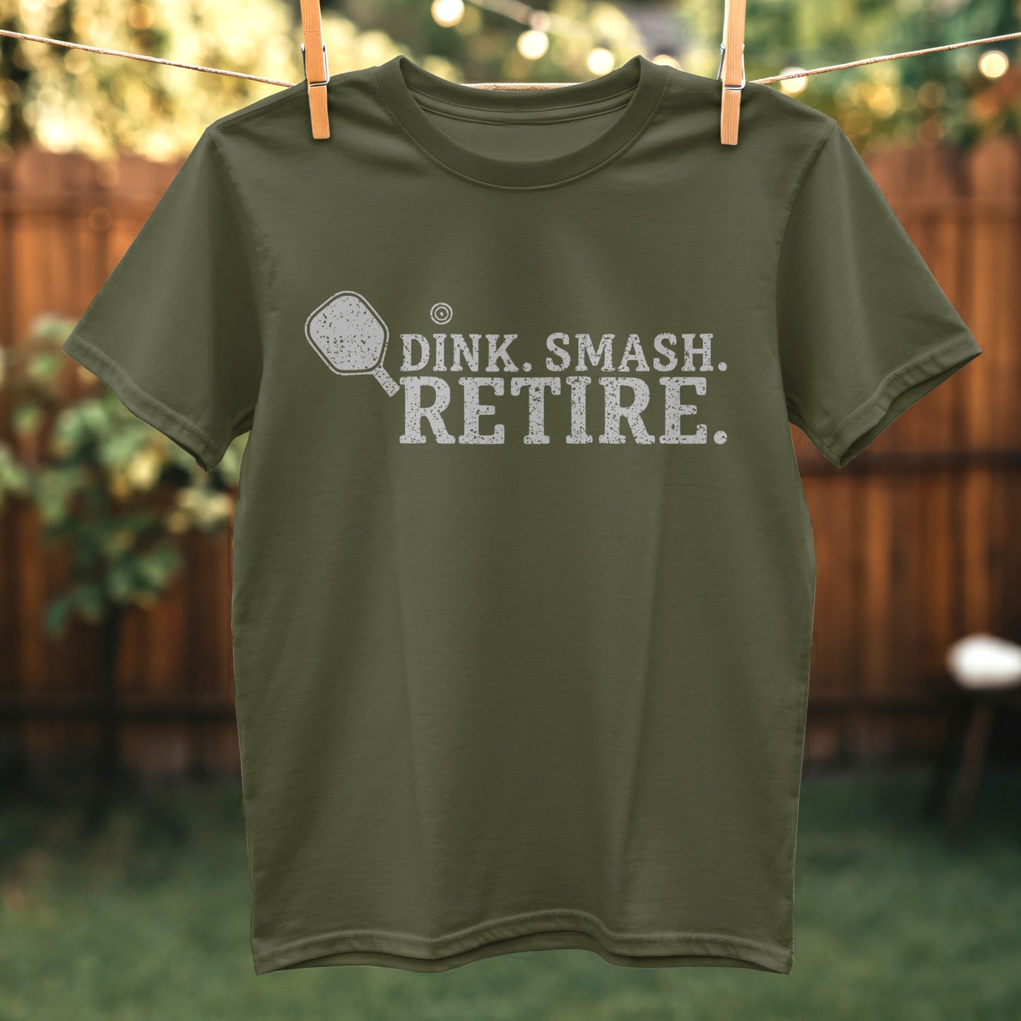 Dink Smash Retire Printed Shirt for Sports Product