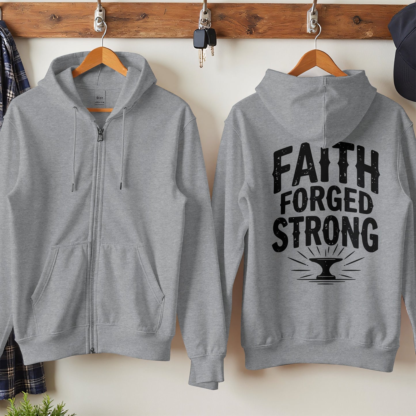 Faith Forged Strong Inspirational Hoodie product