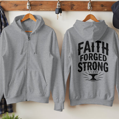 Faith Forged Strong Inspirational Hoodie product