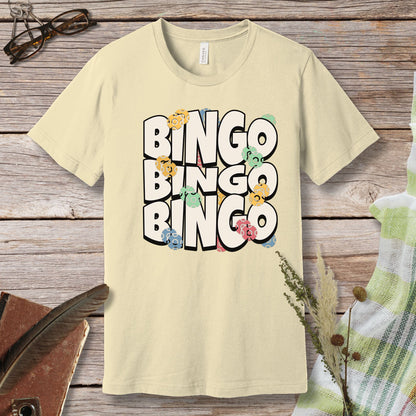 a t - shirt with the words bingo bingo on it