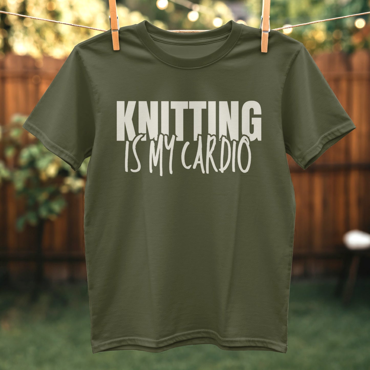 Knitting Is My Cardio Funny T-Shirt Perfect Unique product