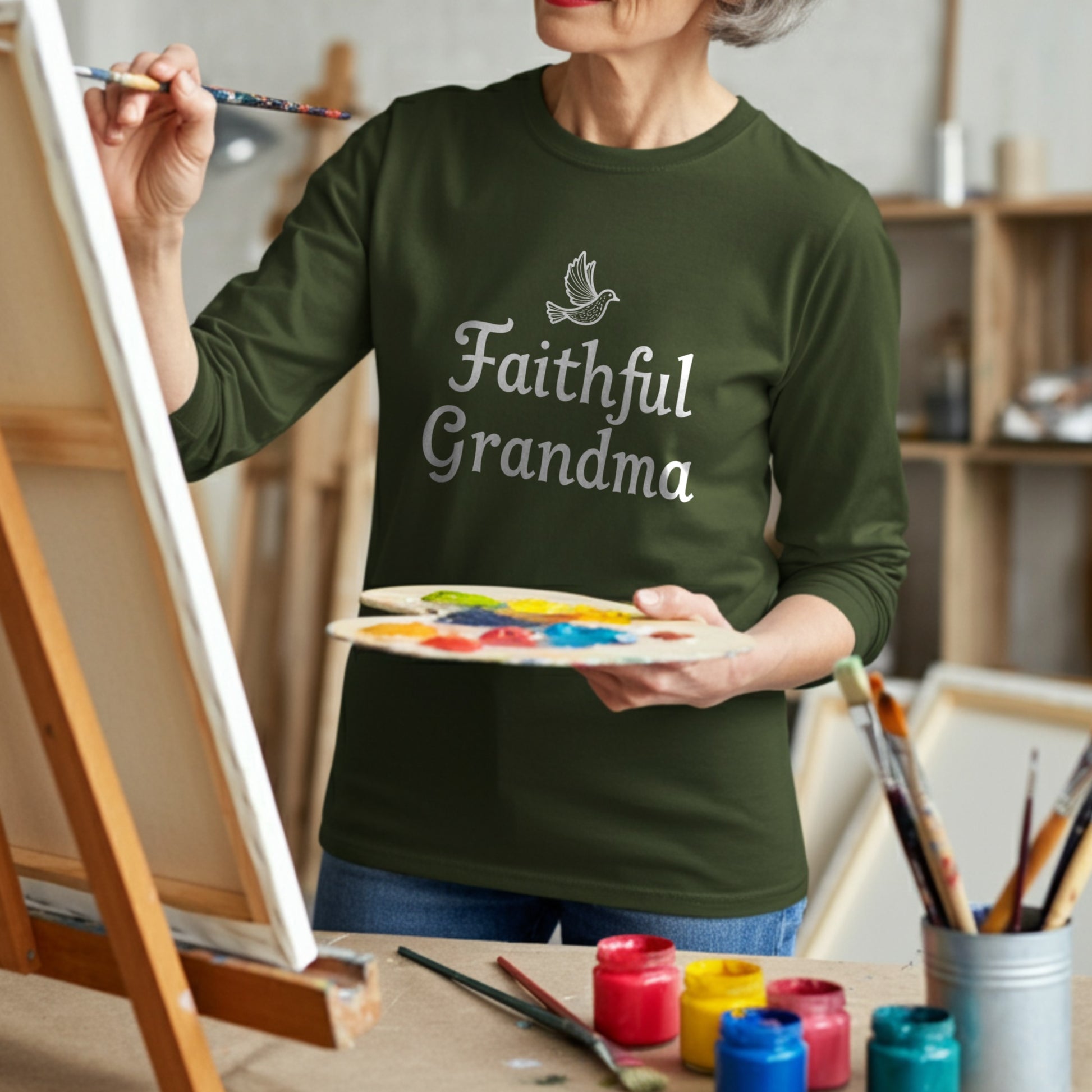 Faithful Grandma Long Sleeve Shirt product