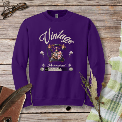 a purple sweatshirt with the words vintage on it