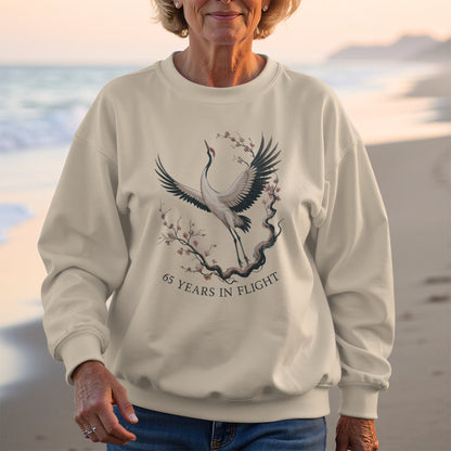 65 Years in Flight Crane Vintage Print Sweatshirt product type