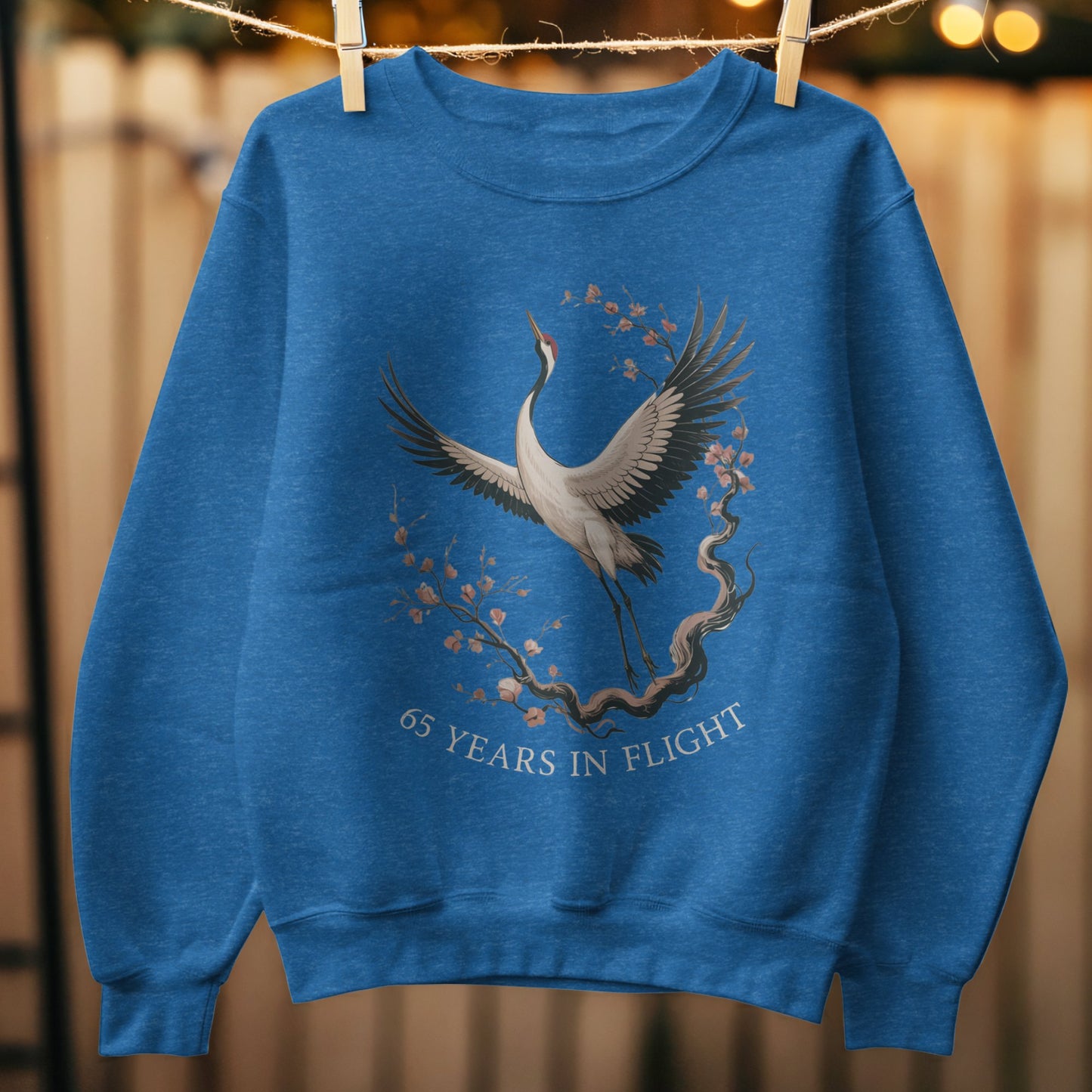 65 Years in Flight Crane Sweatshirt product type
