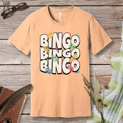 a t - shirt with the words bingo bingo on it