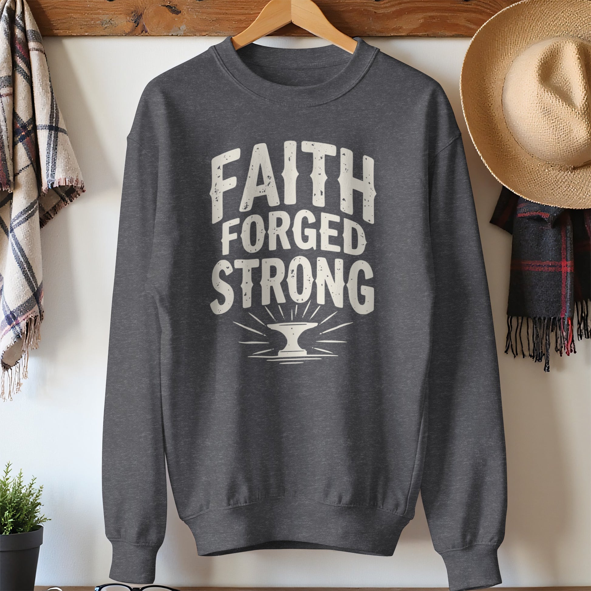 Faith Forged Strong Graphic Sweatshirt product type