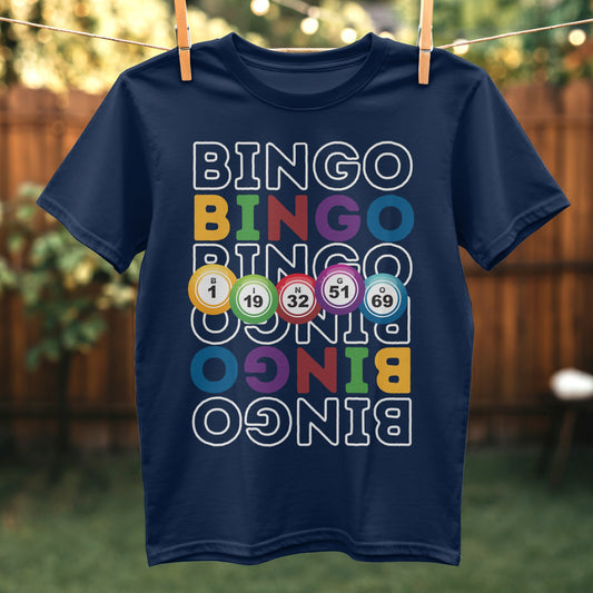 Bingo Theme Graphic Tee with Bingo Balls Print product type