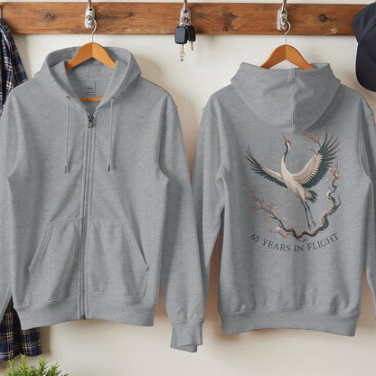 65 Years in Flight Gray Hoodie Sweatshirt product