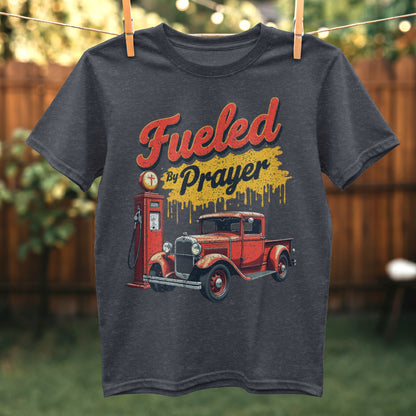 Fueled By Prayer Vintage Car Graphic T Shirt product type