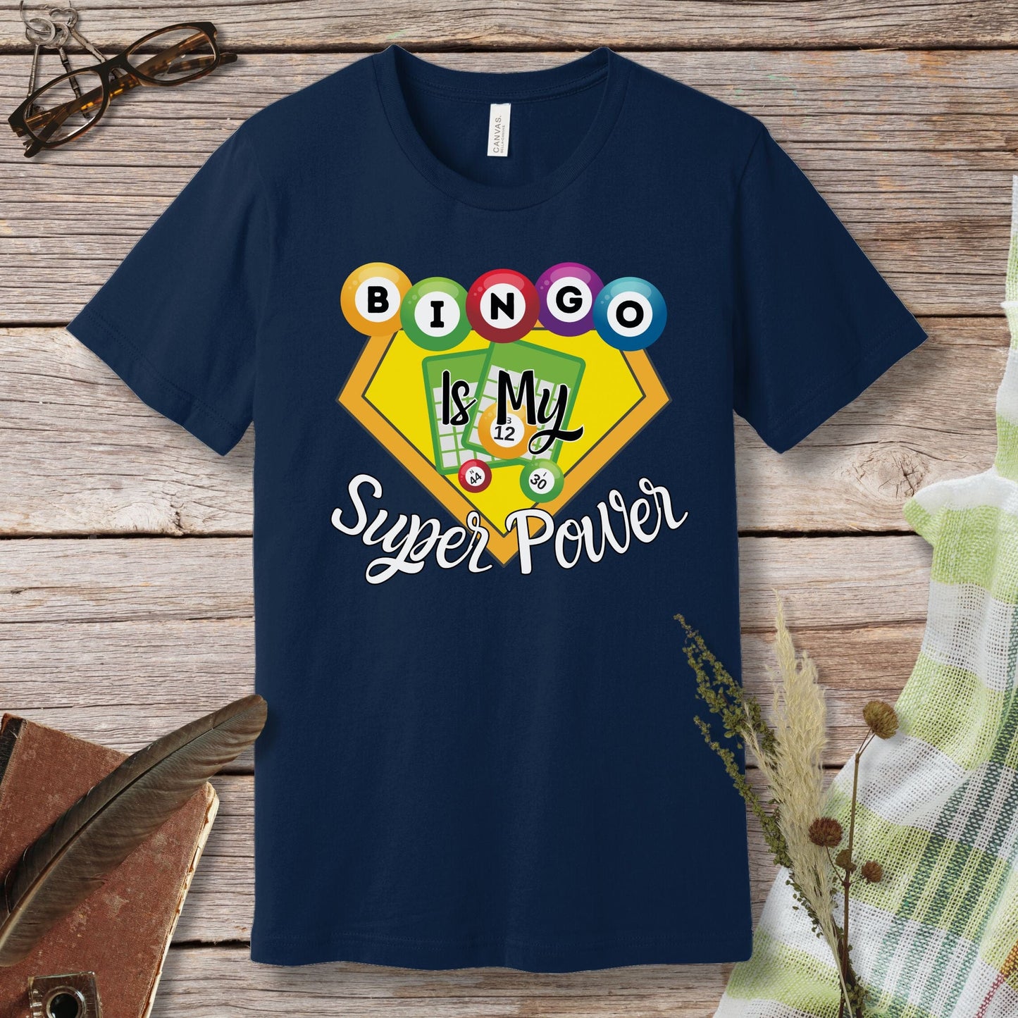 a t - shirt that says bingo is my super power