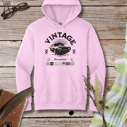 a pink hoodie with a picture of a boat on it