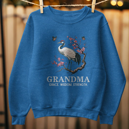 Graceful Crane With Flowers and Butterflies product