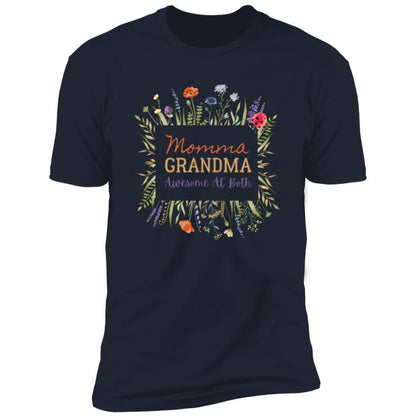 Personalized Momma Grandma Awesome At Both Premium T-Shirt for Moms and Awesome Grandmothers Too!