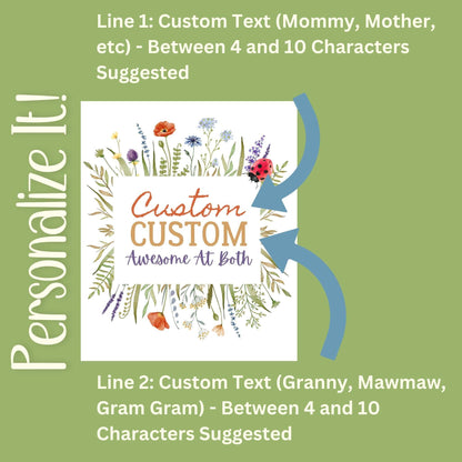 Personalized Momma Grandma Awesome At Both Premium T-Shirt for Moms and Awesome Grandmothers Too!