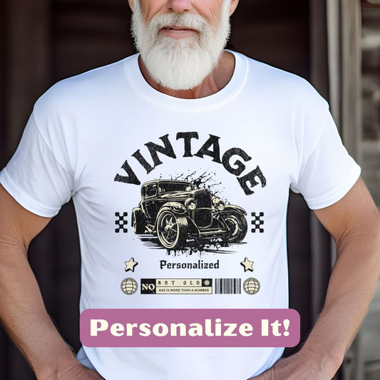 Personalized I'm Not Old I'm Vintage Antique Car Premium T-Shirt